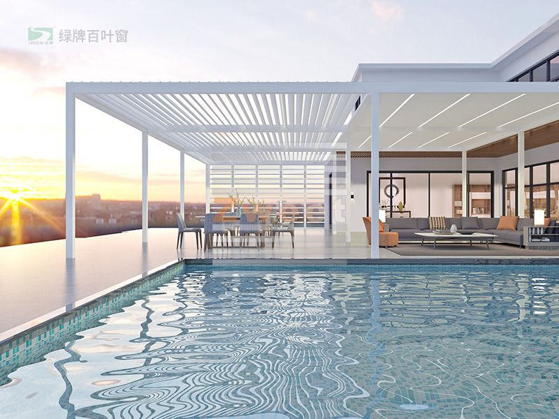 別墅外景百葉陽(yáng)光房